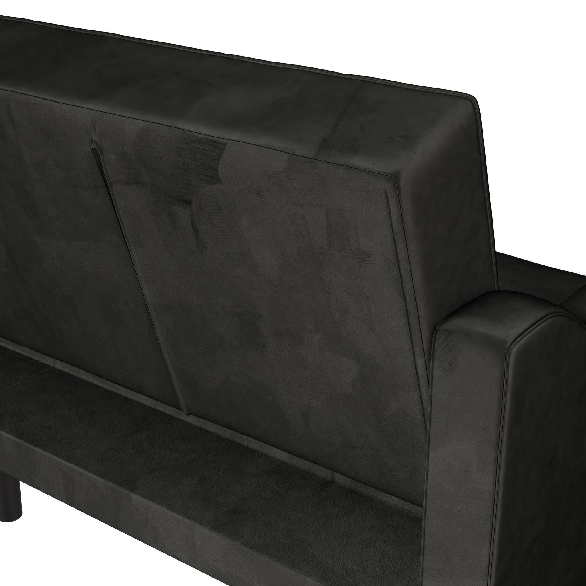 Novogratz Beatrice Coil Futon Convertible Sofa Bed u0026 Couch - Black