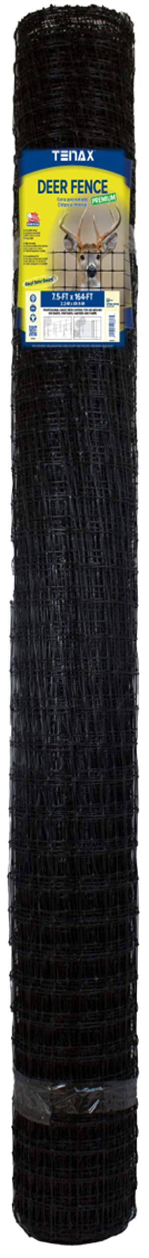 Tenax 1A120229 Deer Fence, Premium, 7.5ft. x 164 ft. Black