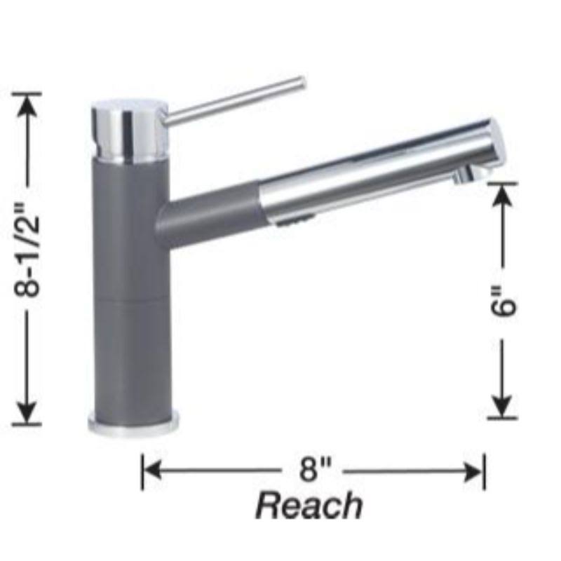 Blanco Alta Pull Out Spray Kitchen Faucet, White 441621