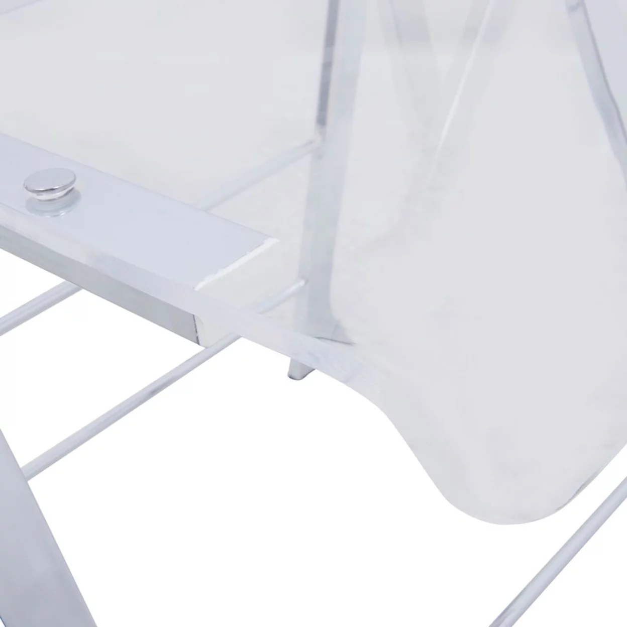 Menno Modern Acrylic Folding Chair, Set of 4 - Clear