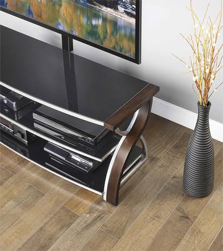 Whalen Furniture 3 in 1 Console for Most Flat Panel TVs Up to 65 Brown