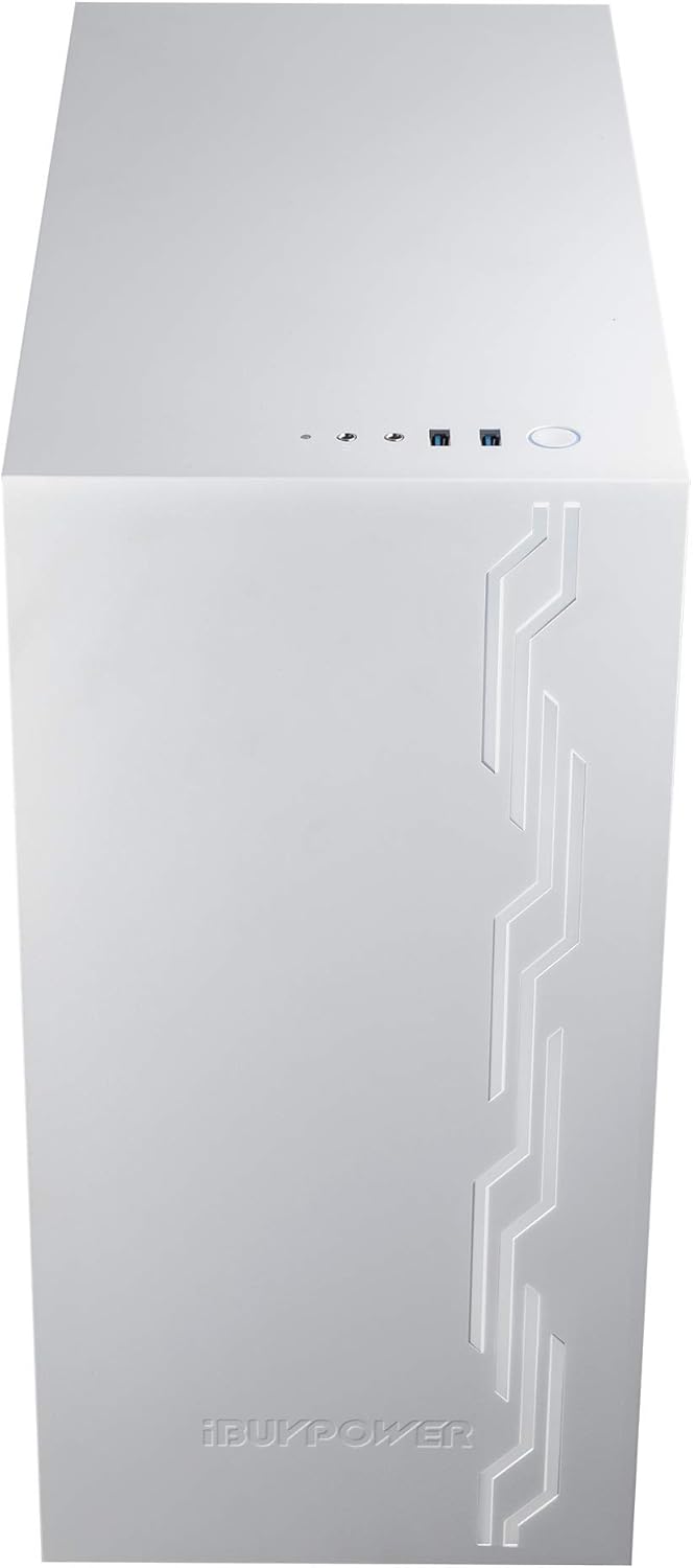 iBUYPOWER Snowblind S 19 Translucent Customizable Side-Panel LCD Display 1280 x 1024 Resolution Mid-Tower Desktop Computer Gaming Case 3 x 120 Millimeter Fans SECC Steel, White