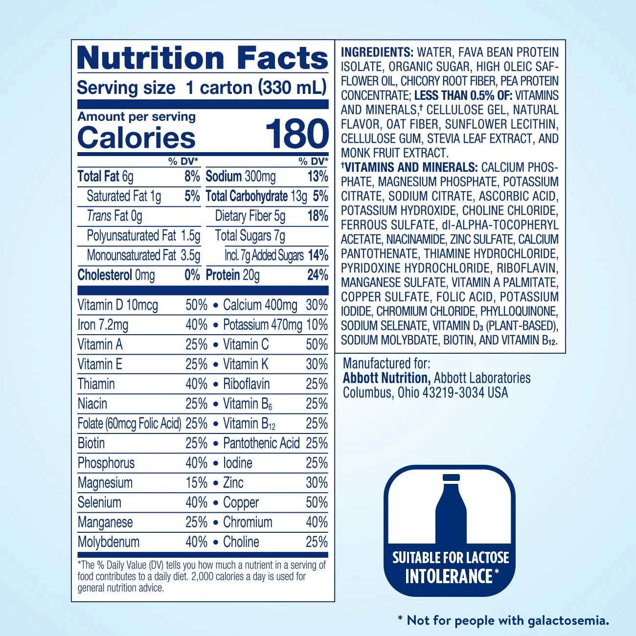 Ensure Plant-Based Vegan Protein Vanilla Nutrition Shake | 12 Pack