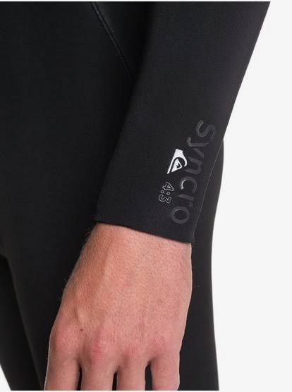 Quiksilver Syncro 4/3 Back Zip Wetsuit - Black/Silver - S