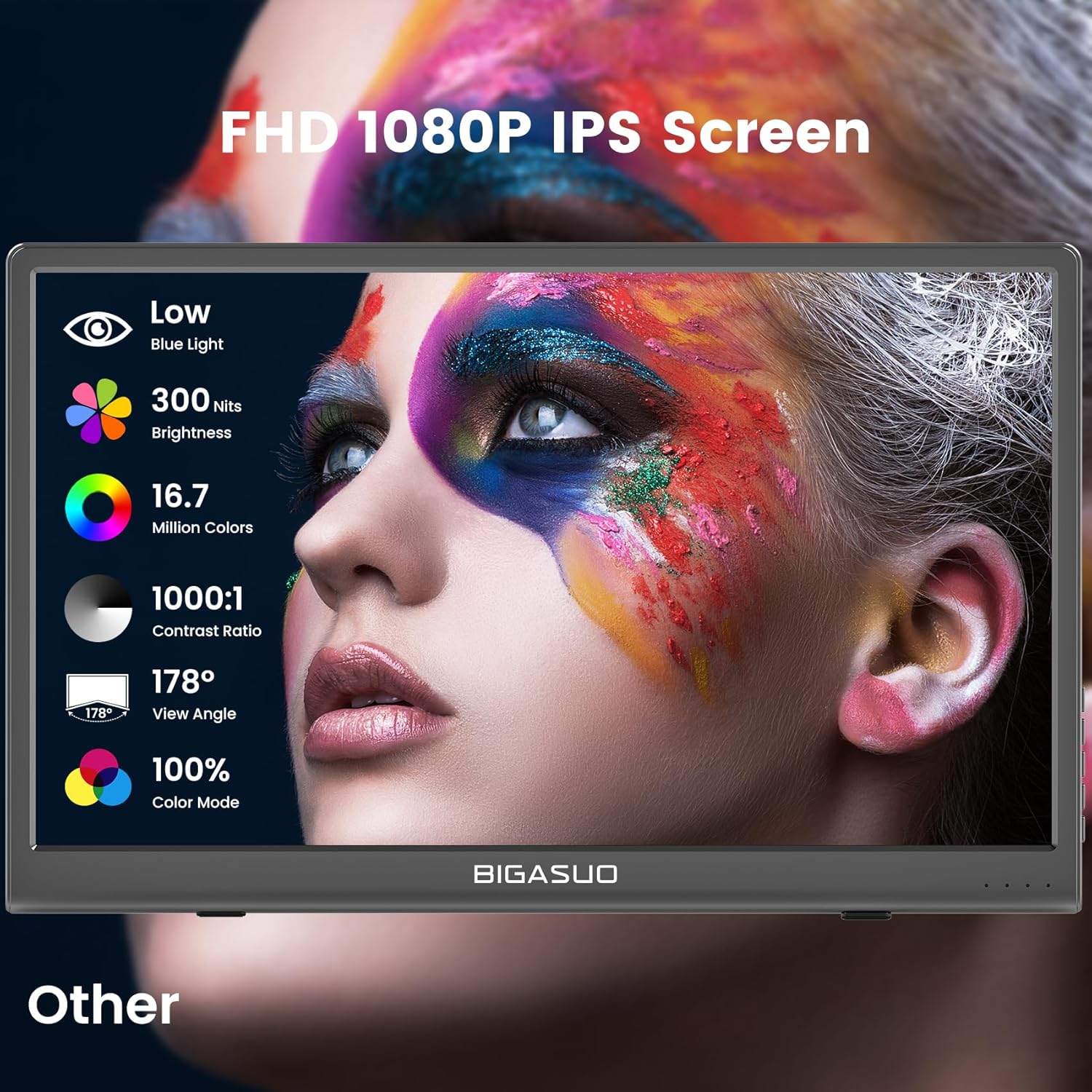 FANGOR 15.6" Portable Monitor, 1080P FHD USB-C HDMI Travel Monitor, Ultra Slim Computer Gaming Display with Smart Cover, Second External Screen for Laptop PC Switch Phone Xbox