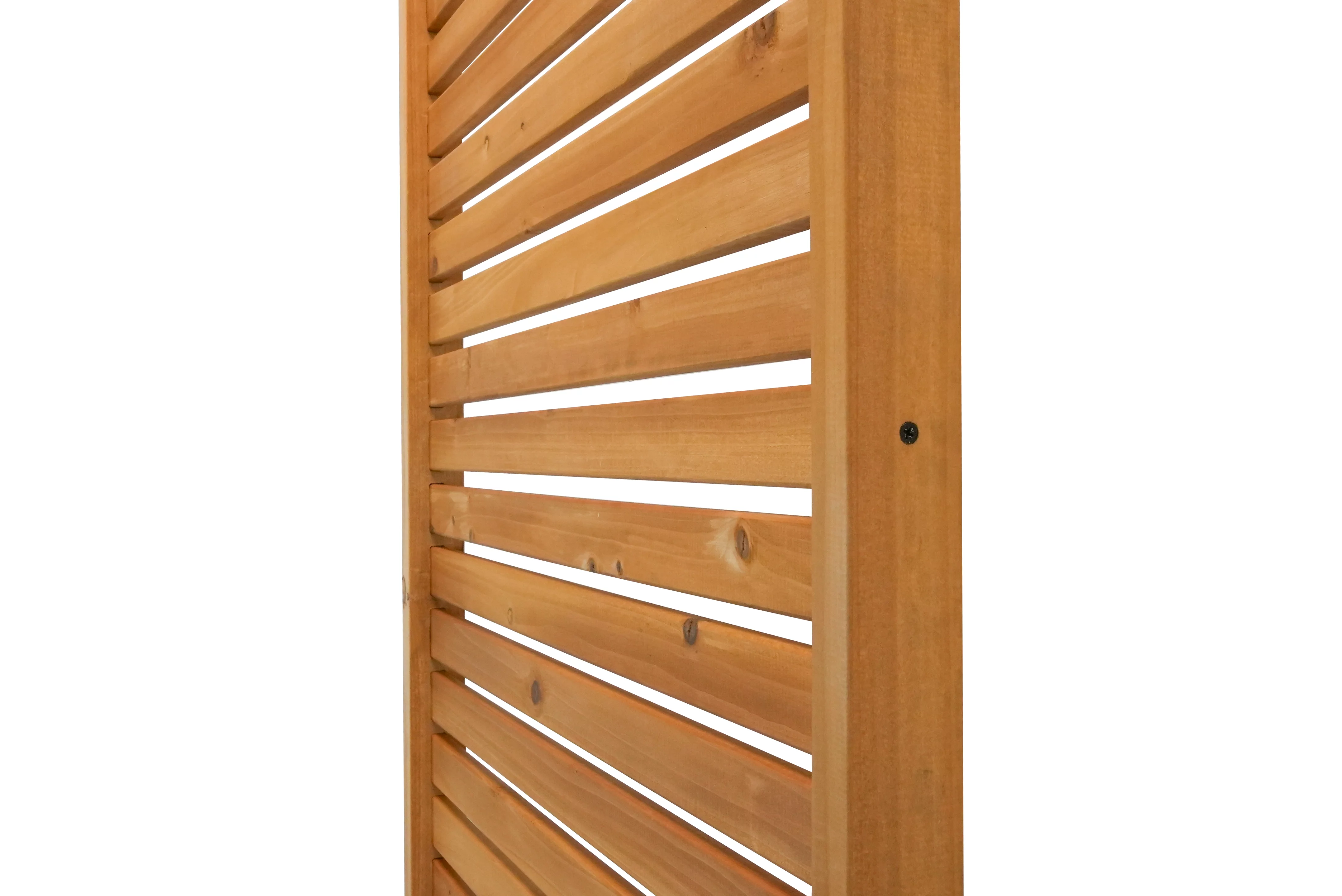 Enclo Privacy Screens EC18030 Tiaga 6 ft H x 3 ft W Freestanding or Surface Mounted Slatted Premium Wood Privacy Screen Kit (1 Panel)