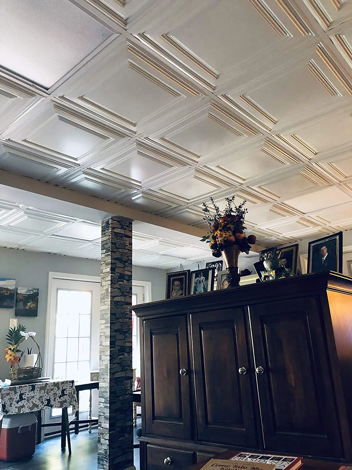 232-Economy 2 ft. x 2 ft. PVC Lay-in Ceiling Tile in Plain White (40 Sq.ft / Pack) - 10 Pieces