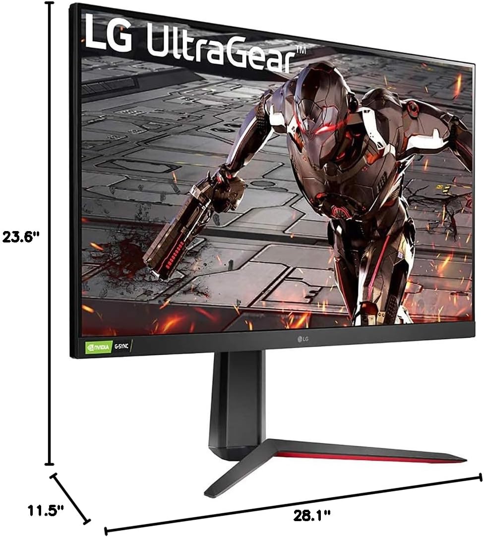 LG 32GN550-B 32 Inch Ultragear VA Gaming Monitor with 165Hz Refresh Rate/FHD (1920 x 1080) with HDR10 / 1ms Response Time with MBR and Compatible with NVIDIA G-SYNC and AMD FreeSync Premium (Renewed)