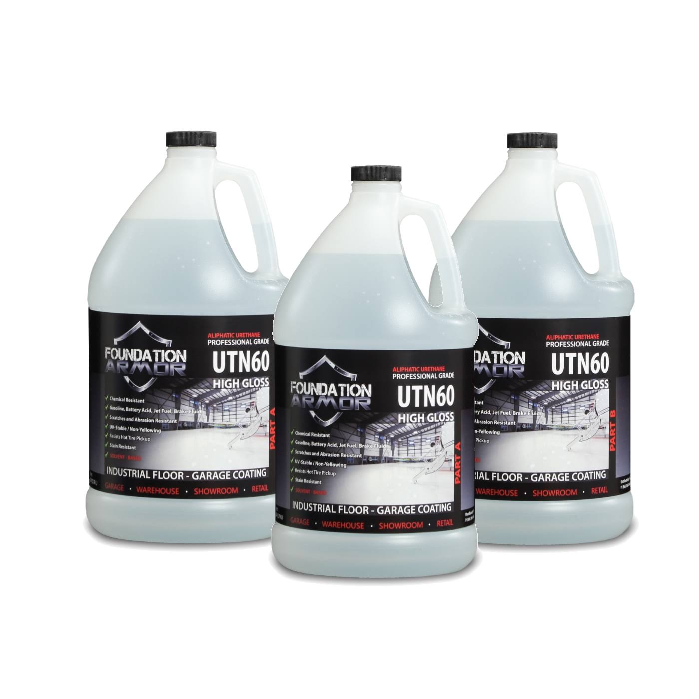 3 Gallon Armor UTN60 High Gloss Concrete Garage Floor Coating