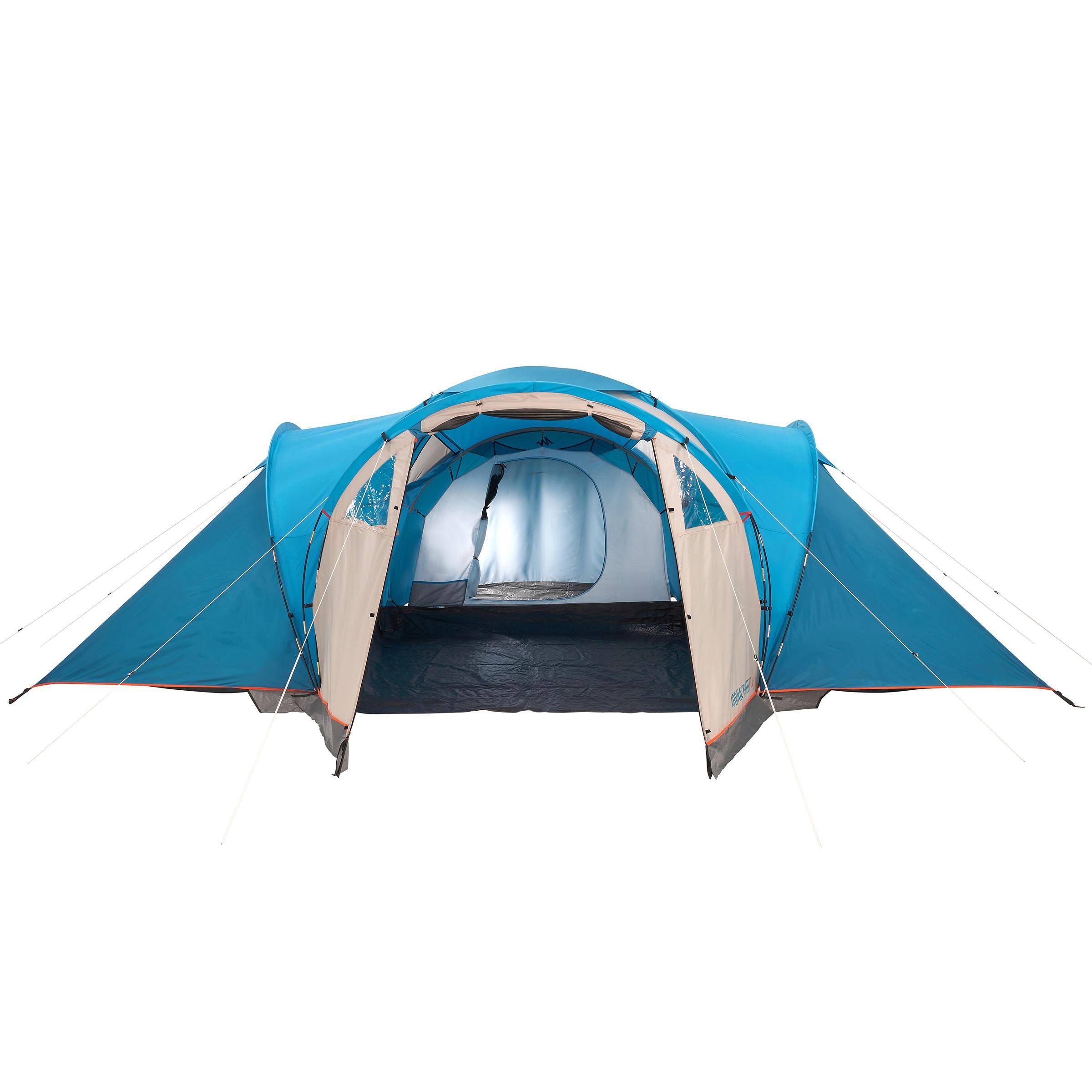 Quechua Arpenaz, Family Camping Tent, 6 Person 3 Room in Blue