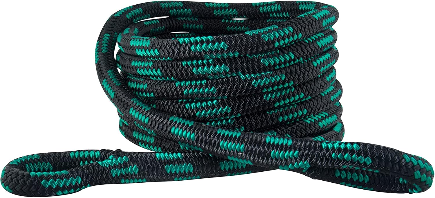American Lifting Off-Road Kinetic Recovery Rope – Heavy Duty Tow Strap 33,200 Lbs 1 x 30’ – Great for Vehicles, Trucks, Jeep, SUVs, Offroad, ATVs, UTVs, Black and Green