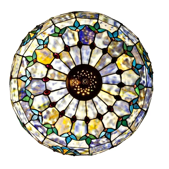 River of Goods Blue Allistar 64"H Stained Glass Floor Lamp