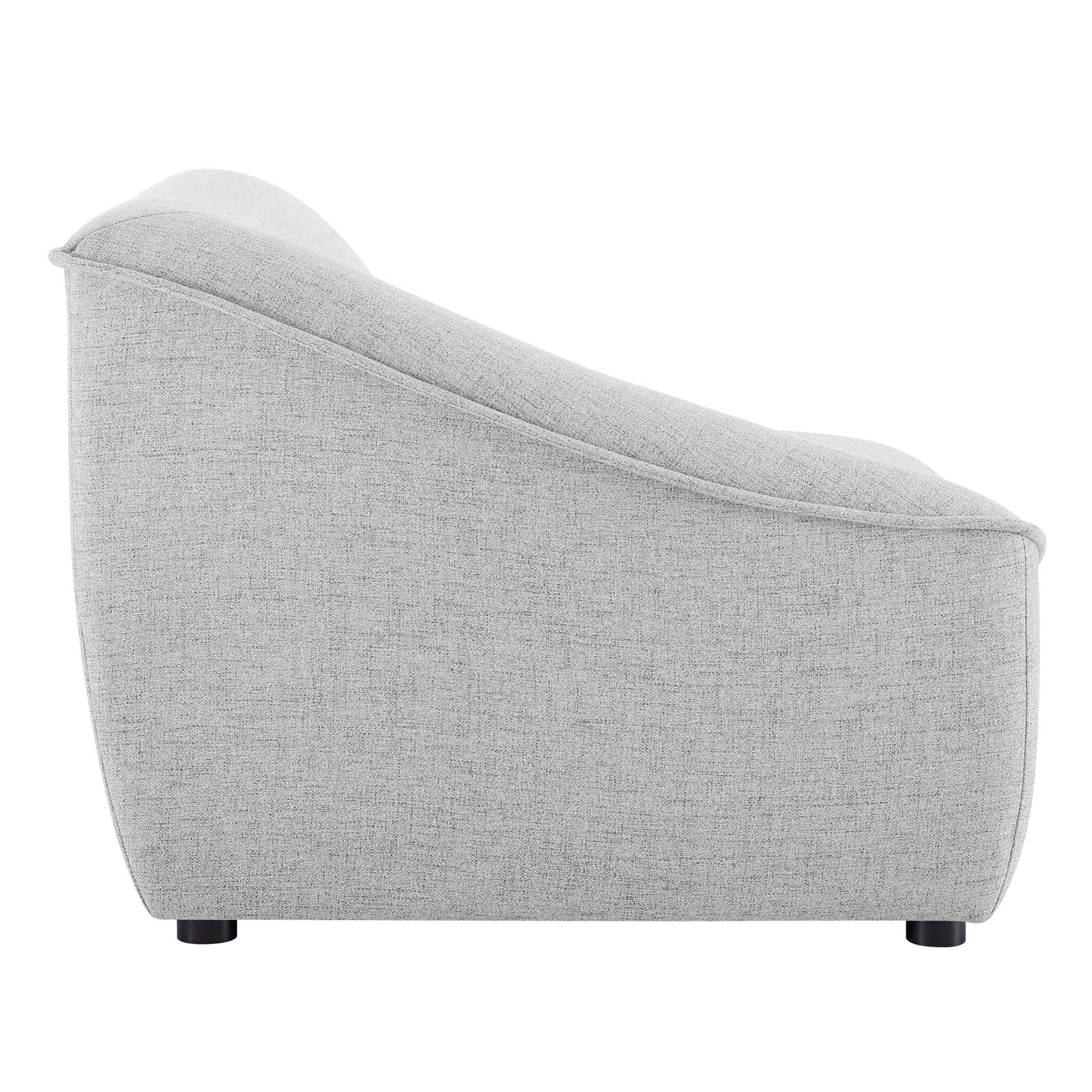 Modway Comprise 5-Piece Sectional Sofa in Light Gray
