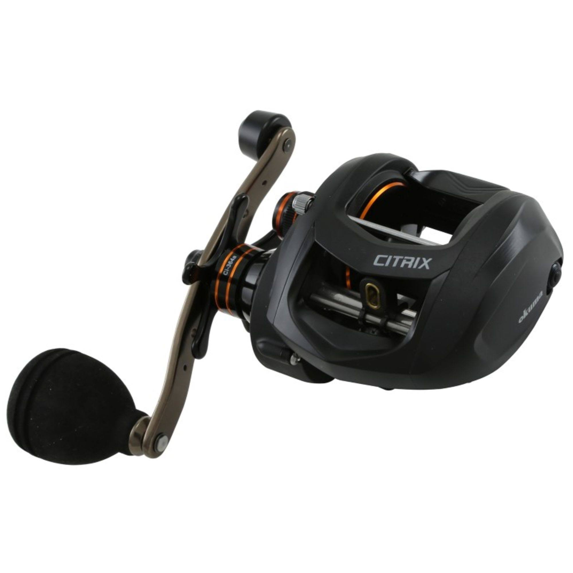 4x22 Black and Orange Okuma Citrix 350 Btcst Power Handle Reel