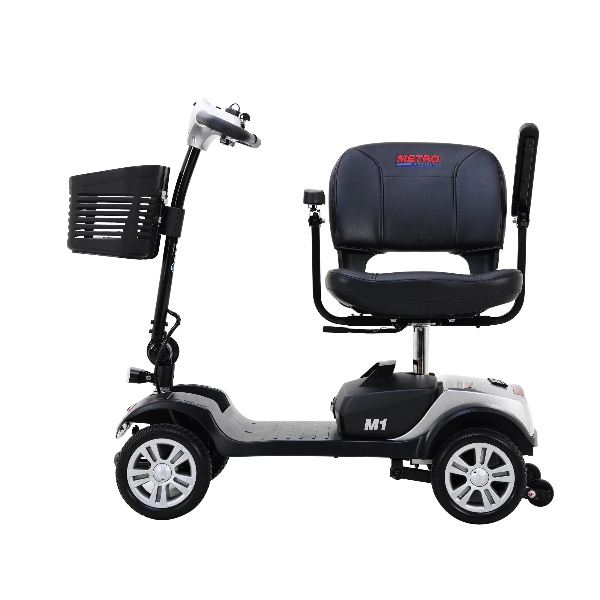 Travel Mobility Scooter, Heavy Duty Electric Scooters with 4 Anti-Tip Wheels, Compact Lightweight Mobility Scooters for Senior Adults Elderly, Foldable Mobility Scooter, Holds 300lbs, Purple