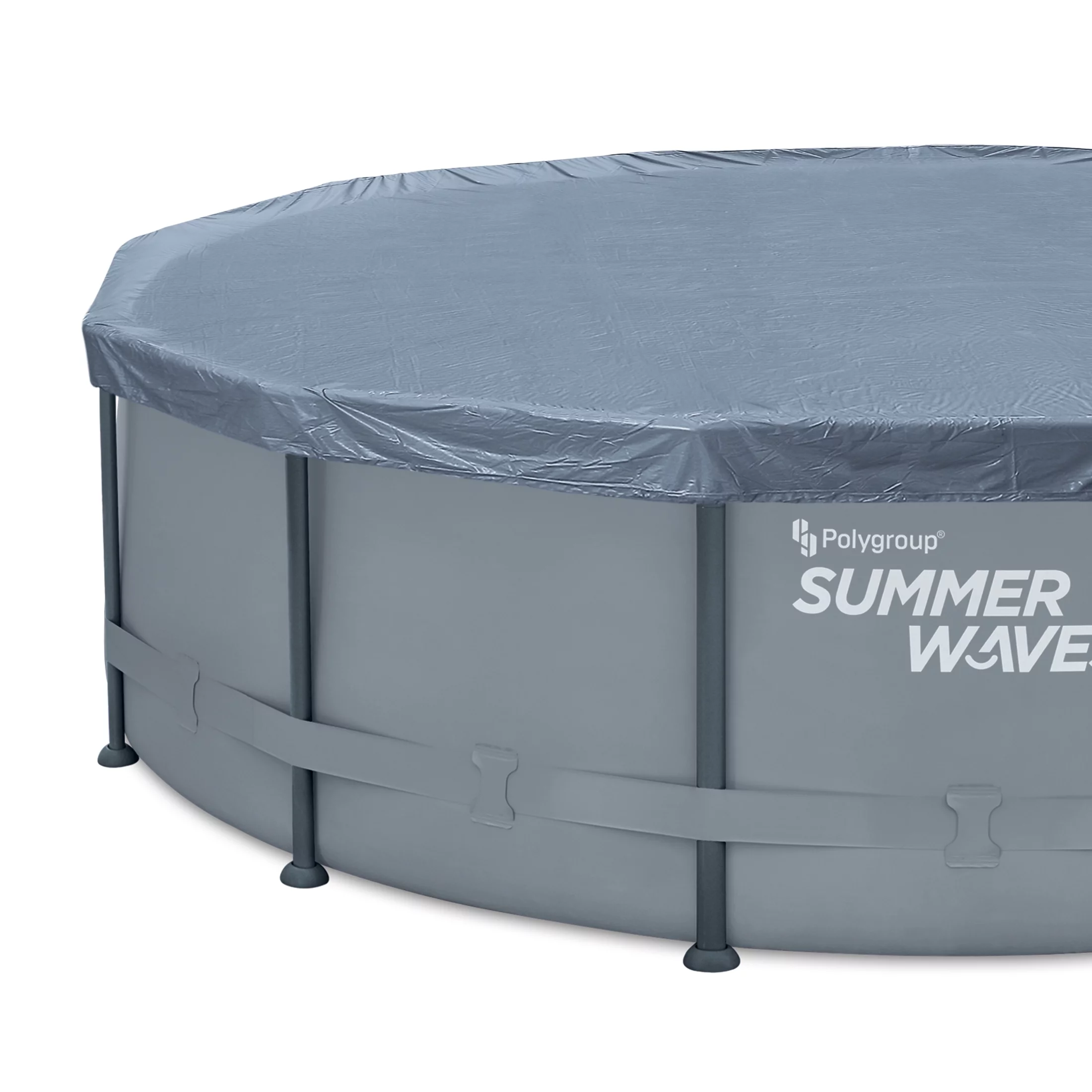 Summer Waves 18 ft Elite Frame Pool, Round, Cool Gray, Ages 6+, Unisex