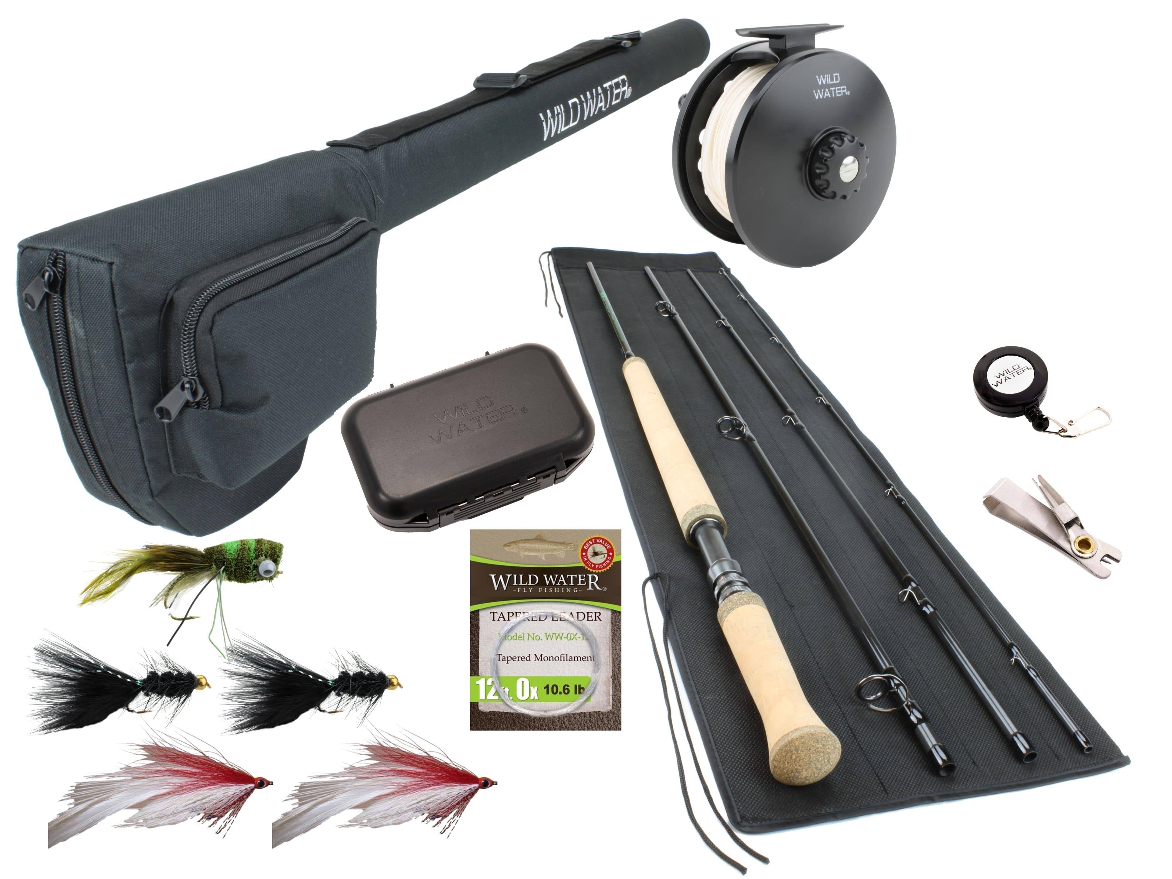 Wild Water Complete 5 Weight Switch Rod Fly Fishing Starter Package for Bass and Pike