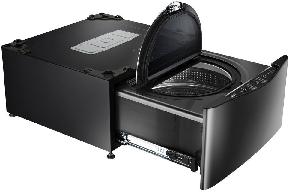 LG 1.0 Cu. Ft. Black Stainless Steel SideKick Pedestal Washer