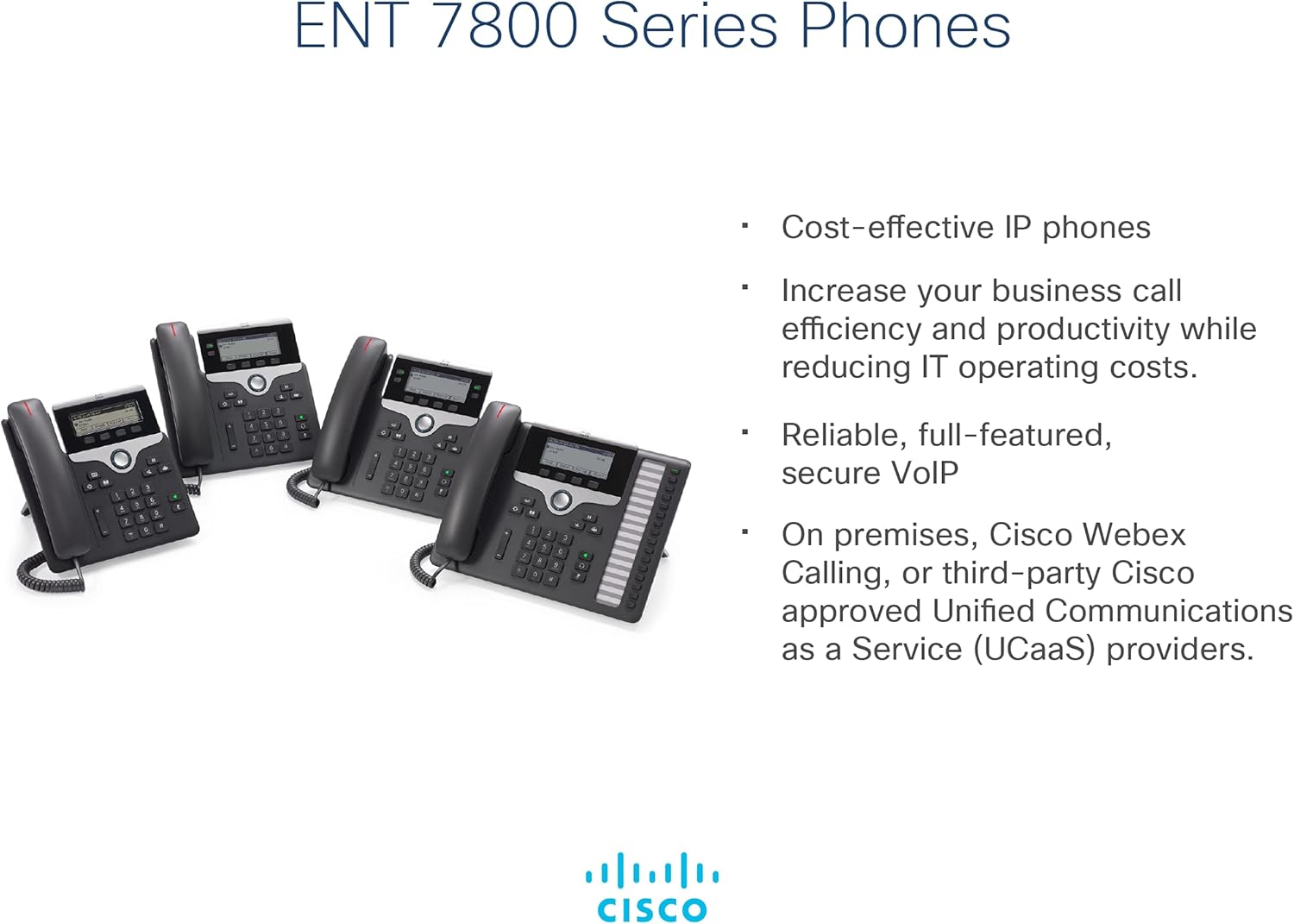 Cisco CP-7841-K9= 7800 Series Voip Phone (Power Supply Not Included), black