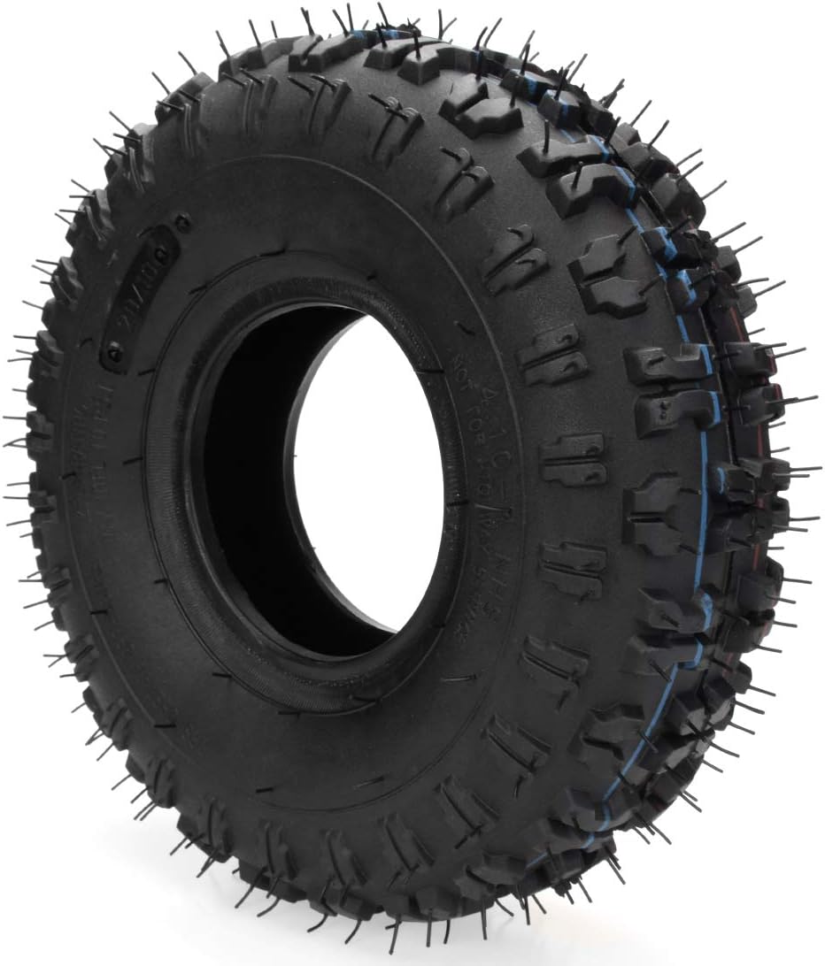 FVRITO 2 Pack of 4.10-4 410-4 4.10/3.50-4 Tire with Inner Tube for Lawn Mowers Garden Rototiller Snow Blower Mowers Hand Truck Wheelbarrow Go Cart Kid ATV Pack of 2