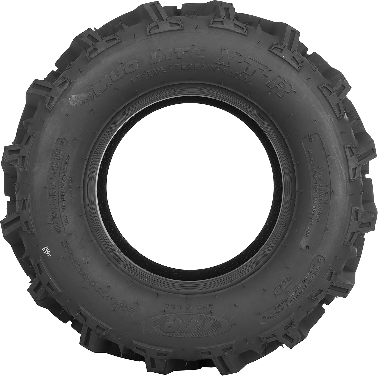 Carlisle Mud Lite XTR All-Terrain ATV Radial Tire - 26X11.00R12NHS/6