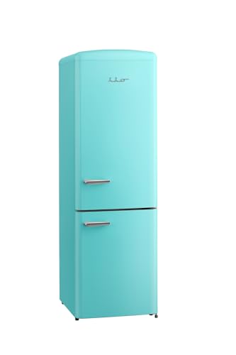 iio RR2 12 cu. ft. Retro Refrigerator Full Size Fridge with Bottom Freezer, Frost Free, LED Light, Multiflow 360°
