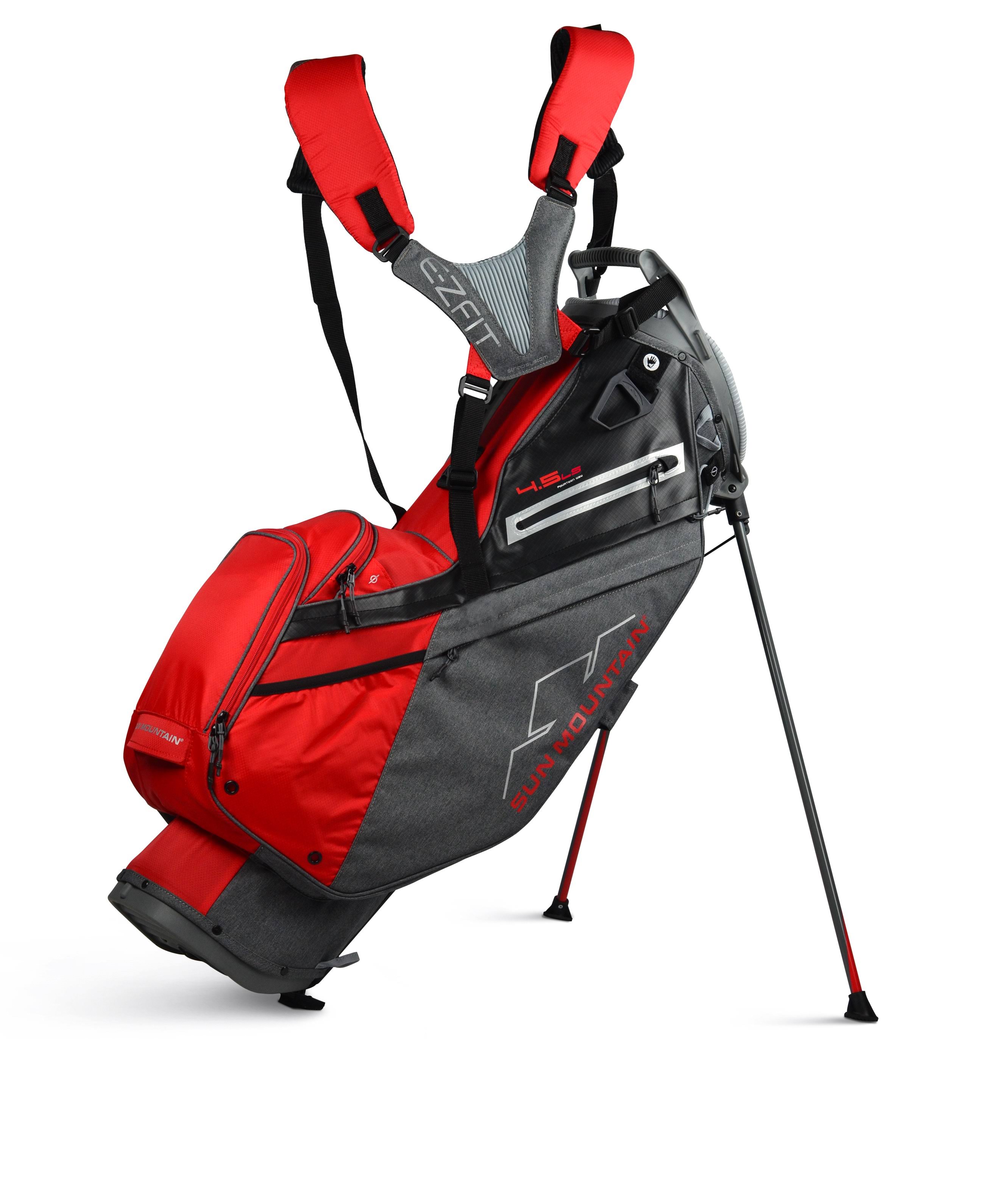 Sun Mountain 4.5 LS 14-Way Stand Bag - Carbon/Red