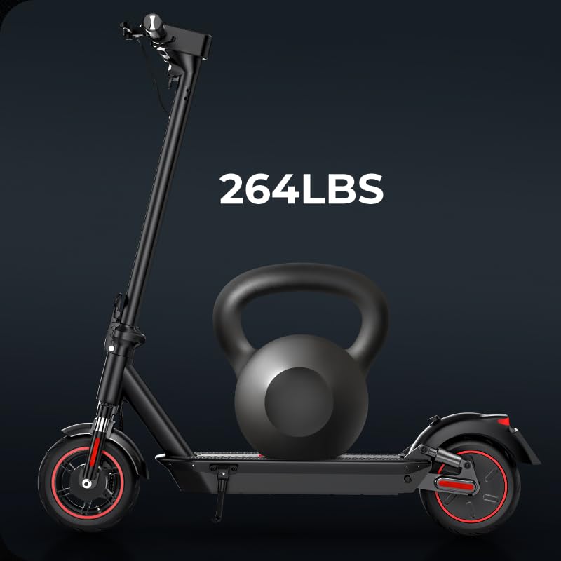 iScooter Electric Scooter for Adults,50/30 Miles Range, 28 MPH Top Speed, 800/750W Motor, 10" Pneumatic Tires, Foldable Dual Shock Absorption Commuting E Scooter with APP & Turn Signals & Storage Bag