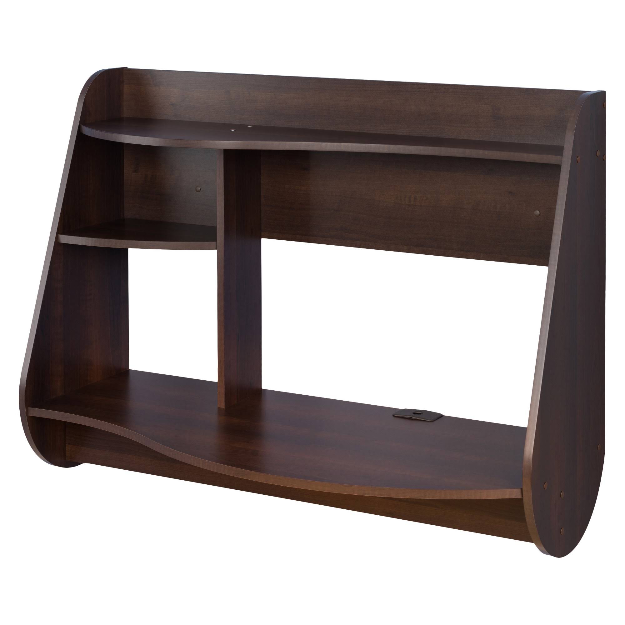 Prepac Kurv Floating Desk, Brown