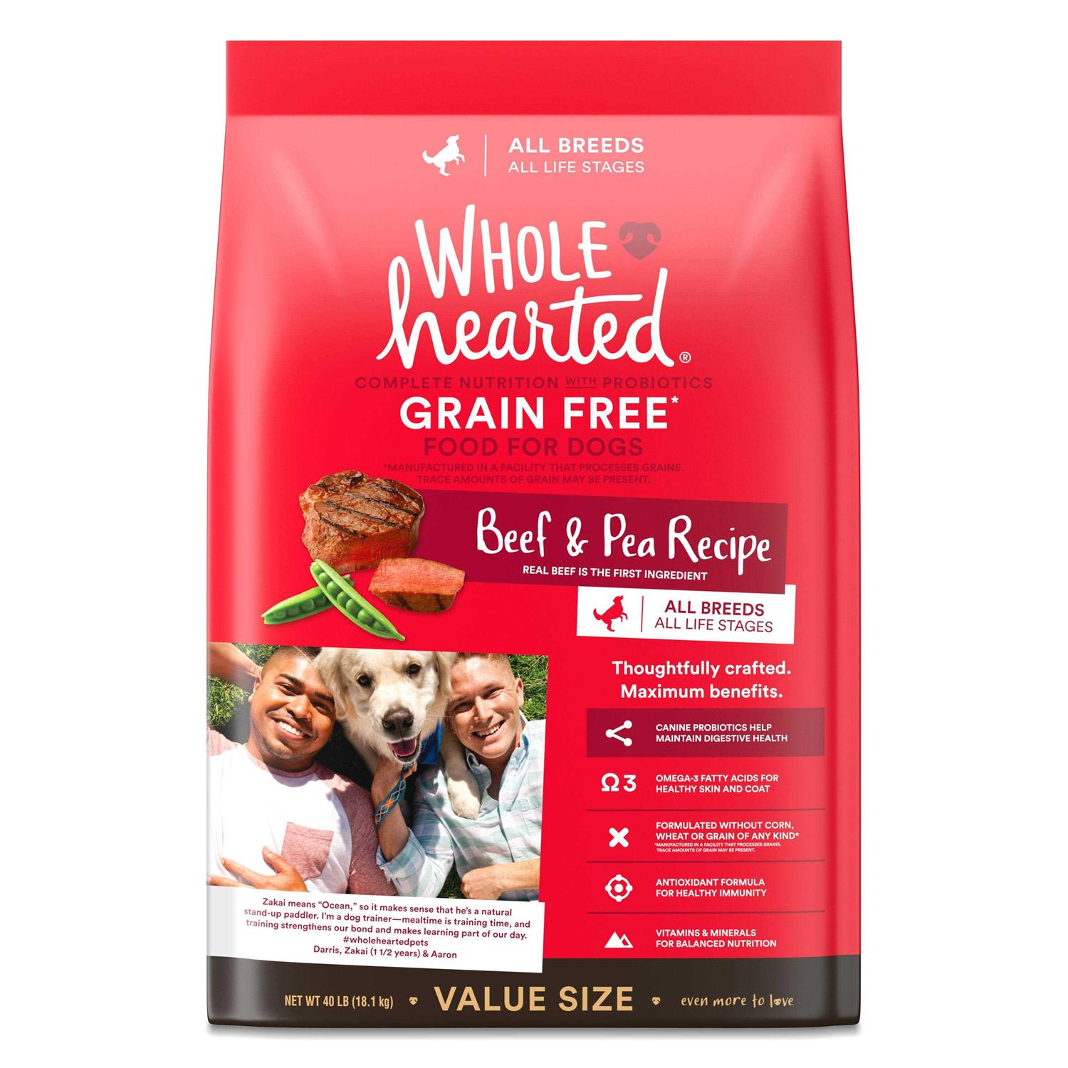 WholeHearted Grain Free All Life Stages Beef &amp; Pea Formula Dry Dog Food - Pet Supplies online store