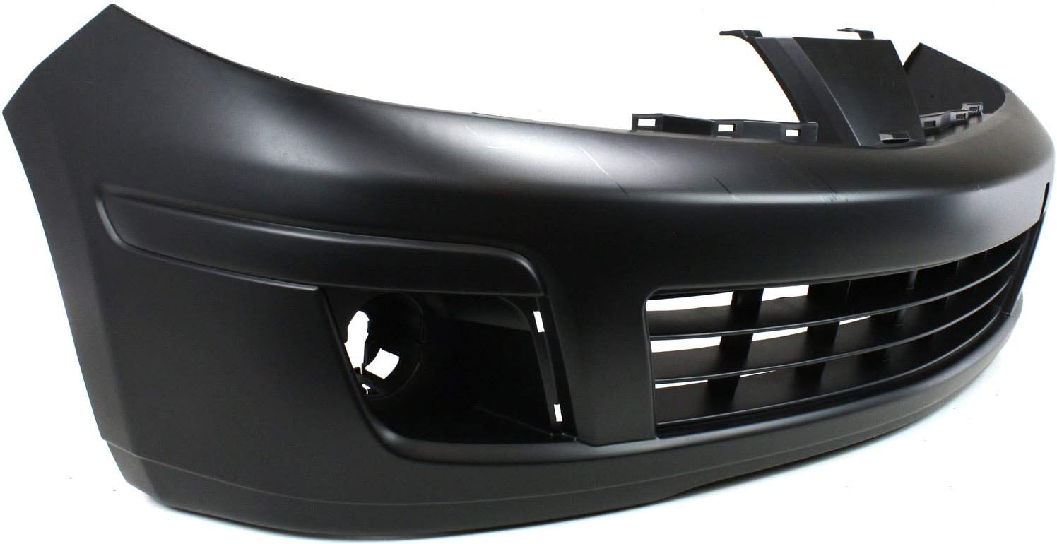 Evan-Fischer Front Bumper Cover Compatible with 2007-2012 Nissan Versa Primed with Fog Light Holes Hatchback/Sedan