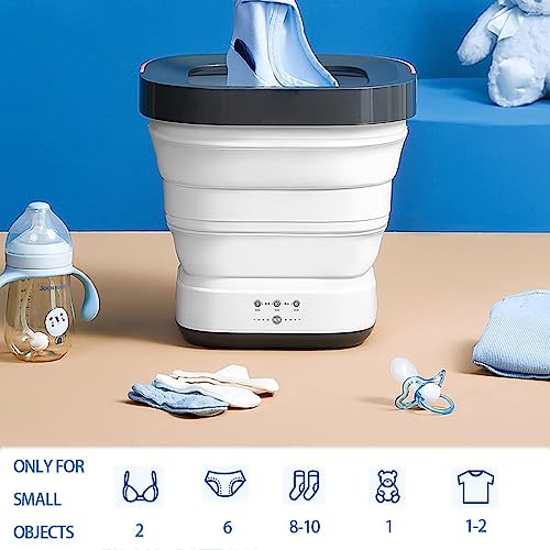 Portable Washing Machine Mini Washer with 2 Modes Drying and UV, Washing Machine Portable 4D Wave Wheel,Spin Dry for Apartment,Laundry,Camping,Trave