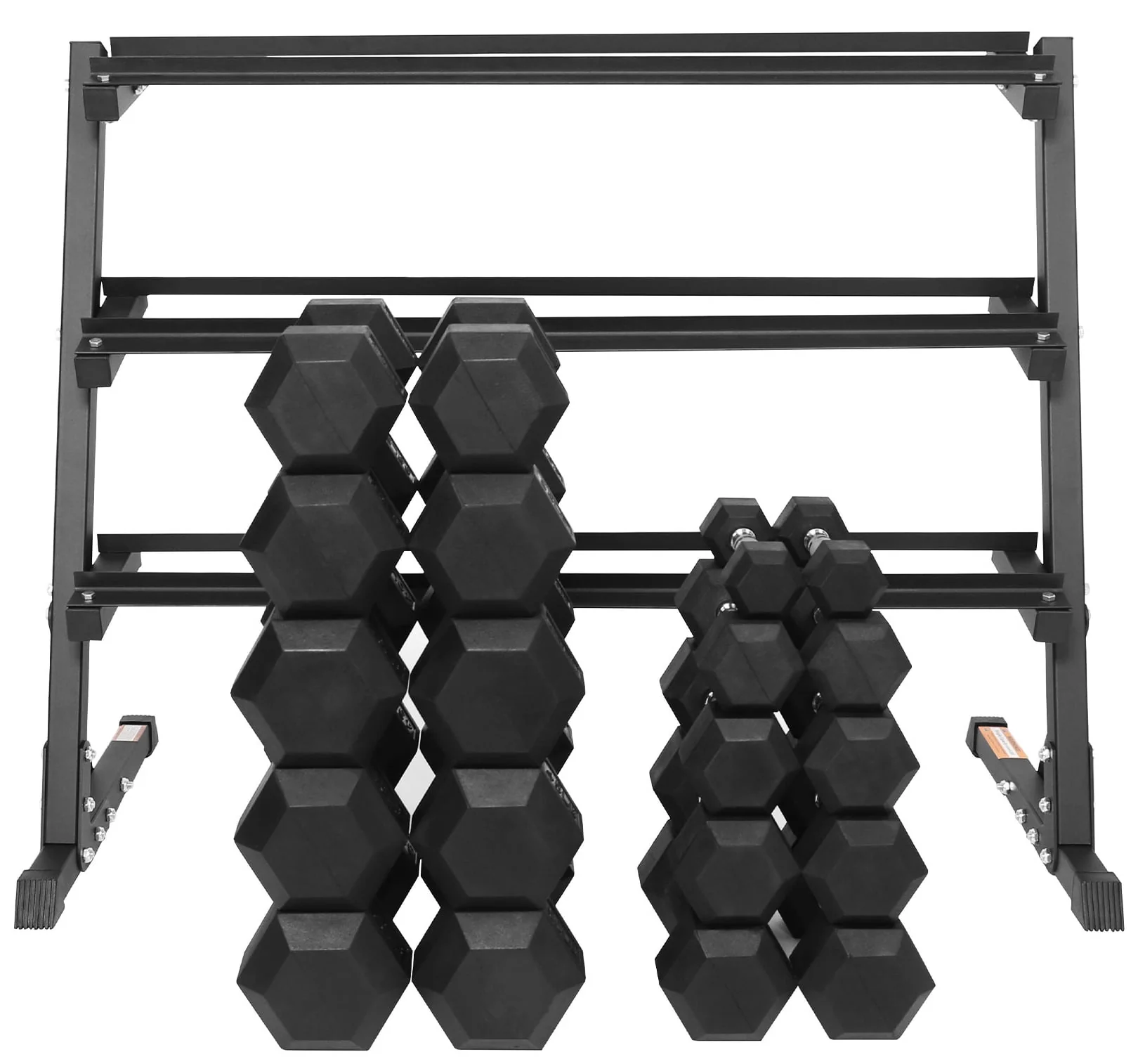 BalanceFrom 150 LB Dumbbell Set with A-Frame Rack, Pair of 5, 10, 15, 20, 25 LB