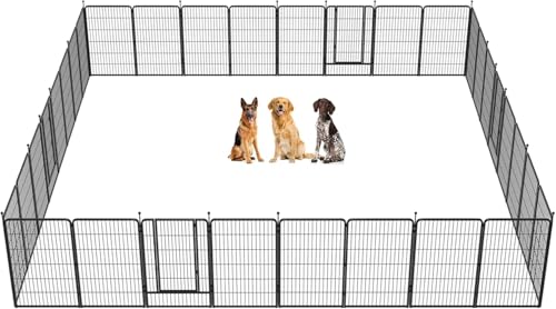 FXW Instant Dog Playpen, Portable Pet Fence for Outdoor, RV Trips, and Camping, 40inch, 16 Panels for Medium and Large Dogs│Patented