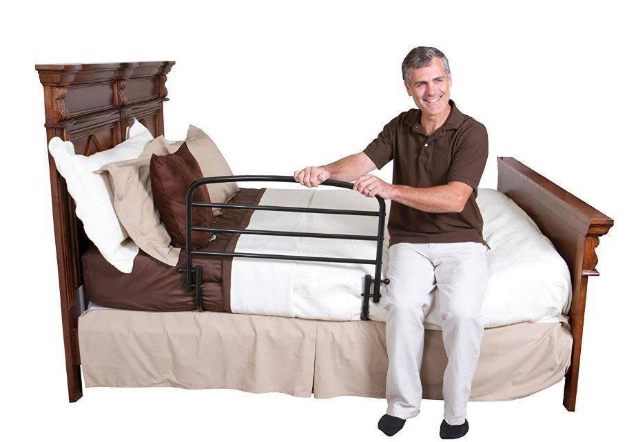 Stander 30x22 Safety Adult Bed Rail - Home Elderly Bedside Safety Rail + Swing