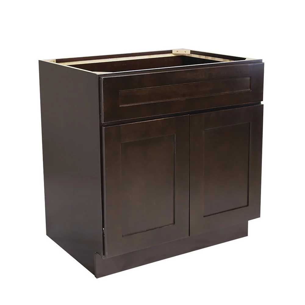 Design House 620286 Brookings Fully Assembled Shaker Style Sink Base Kitchen Cabinet 36x34.5x24, Espresso