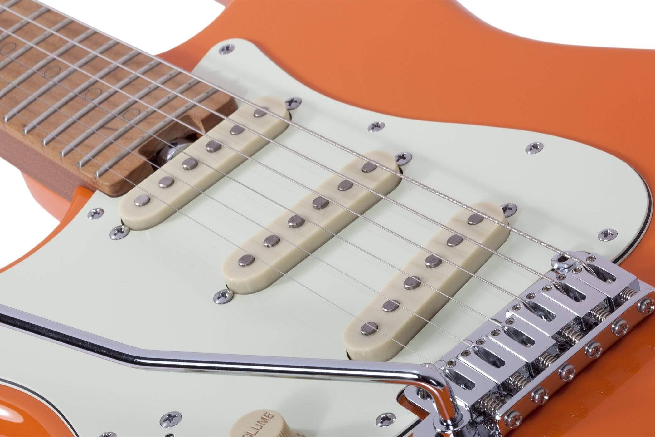 Schecter 3328 Nick Johnston Traditional LH Left-Handed Guitar, Atomic Orange