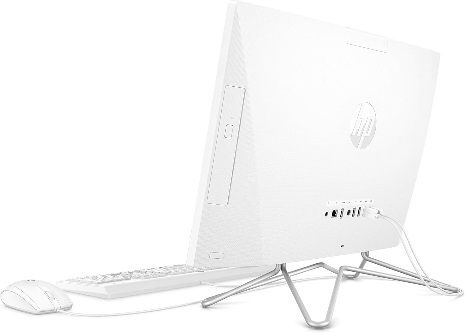 HP 22" All-in-One Desktop, AMD Athlon Silver 3050U Processor, AMD Radeon Graphics, 4 GB RAM, 256 GB SSD, Windows 11 Home (22-dd0210, Snow White)