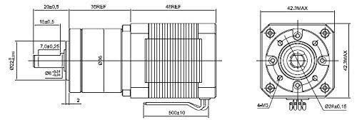 STEPPERONLINE 27:1 PLANETARY Gearbox High Torque NEMA 17 Stepper Motor 3D Printer DIY Camera