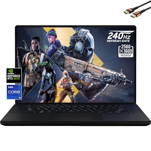 ASUS MUX ROG Zephyrus 16" WQXGA（2560 x 1600） 240Hz 500 nits Gaming Laptop-Intel Core i9-13900H, NVIDIA GeForce RTX 4070, Thunderbolt 4, Window 11 Home, with HDMI Cable