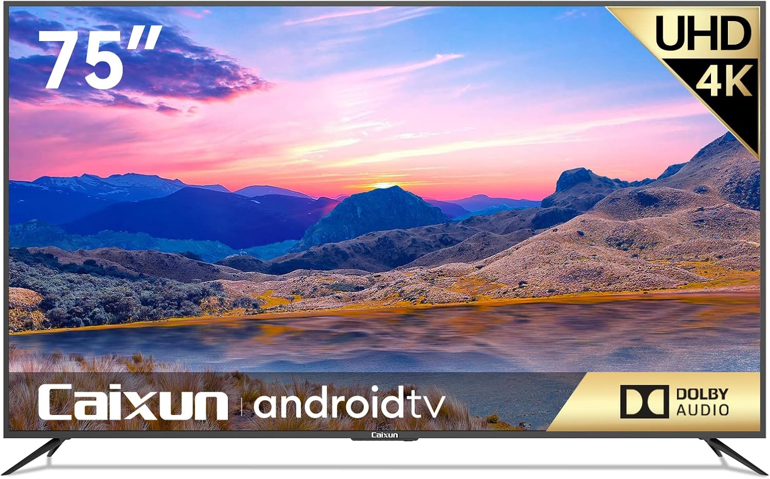 Caixun EC50S1A, 50 inch 4K UHD HDR Smart Android TV with Google Assistant (Voice Control), Screen Share, HDMI, USB, Wi-Fi, Bluetooth(2021 Model)