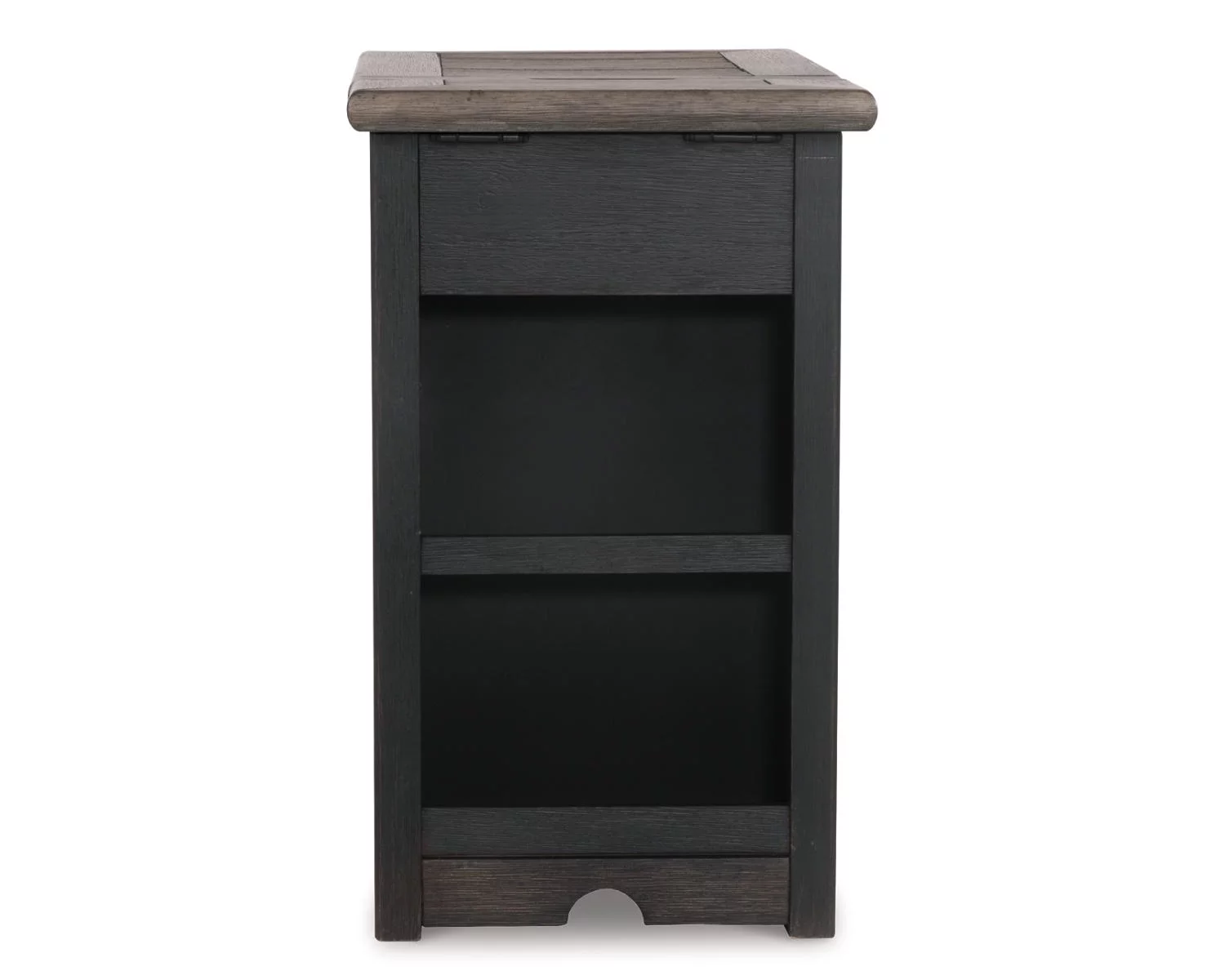 Signature Design by Ashley Casual Tyler Creek Chairside End Table with USB Ports & Outlets  Grayish Brown/Black