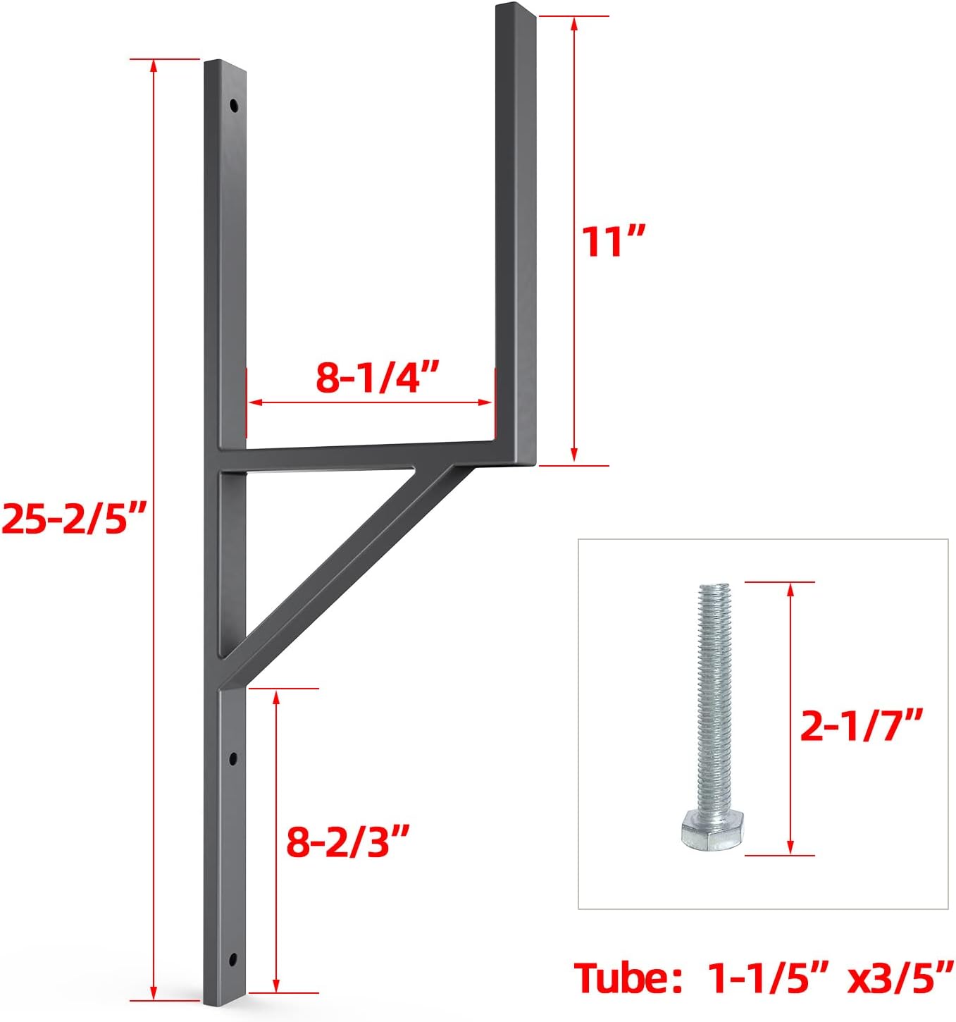 Heavy Duty Side Mount Trailer Ladder Rack for Enclosed Cargo Trailer