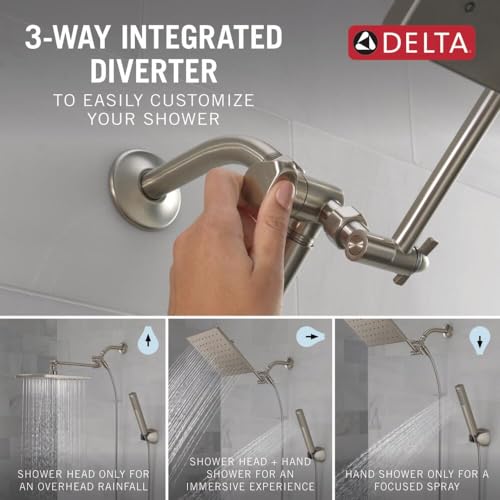 DELTA -FAUCET 10-inch Raincan Shower Head and Hand Held Shower Combo