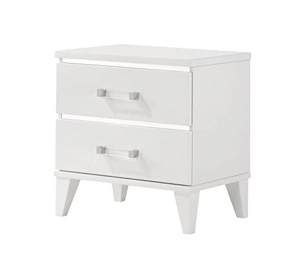 Kings Brand Furniture Madison 6-Piece King Size White Bedroom Set. Bed, Dresser, Mirror, Chest & 2 Nightstands