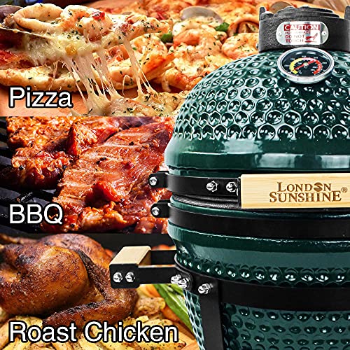 Ceramic BBQ Charcoal Kamado Grill 13 inch Portable Tabletop BBQ Grill Red