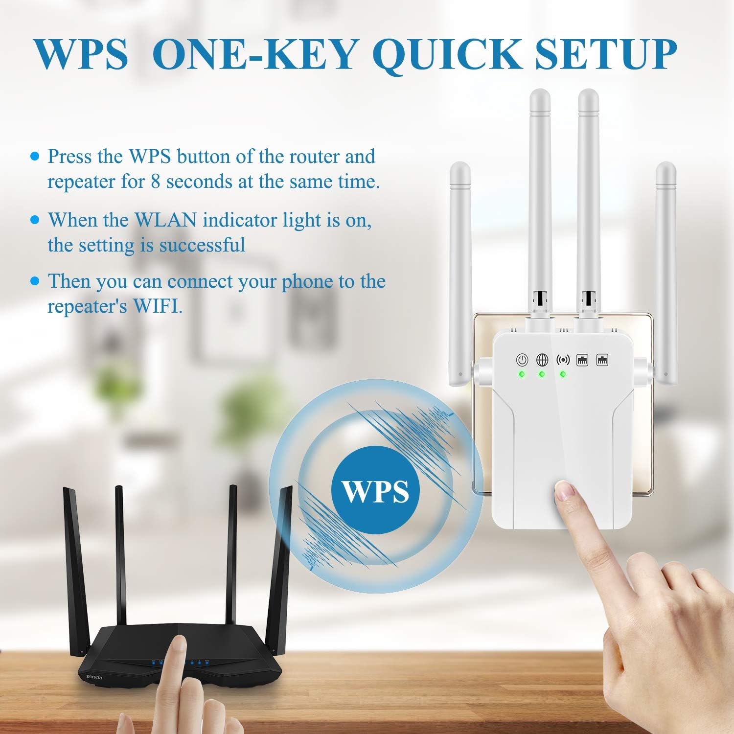 2022 WiFi Range Extender, 1200Mbps WiFi Signal Booster up to 5000sq.ft, Internet Booster for Home, Wireless Internet Repeater WiFi Signal Amplifier with Ethernet Port Pack of 2