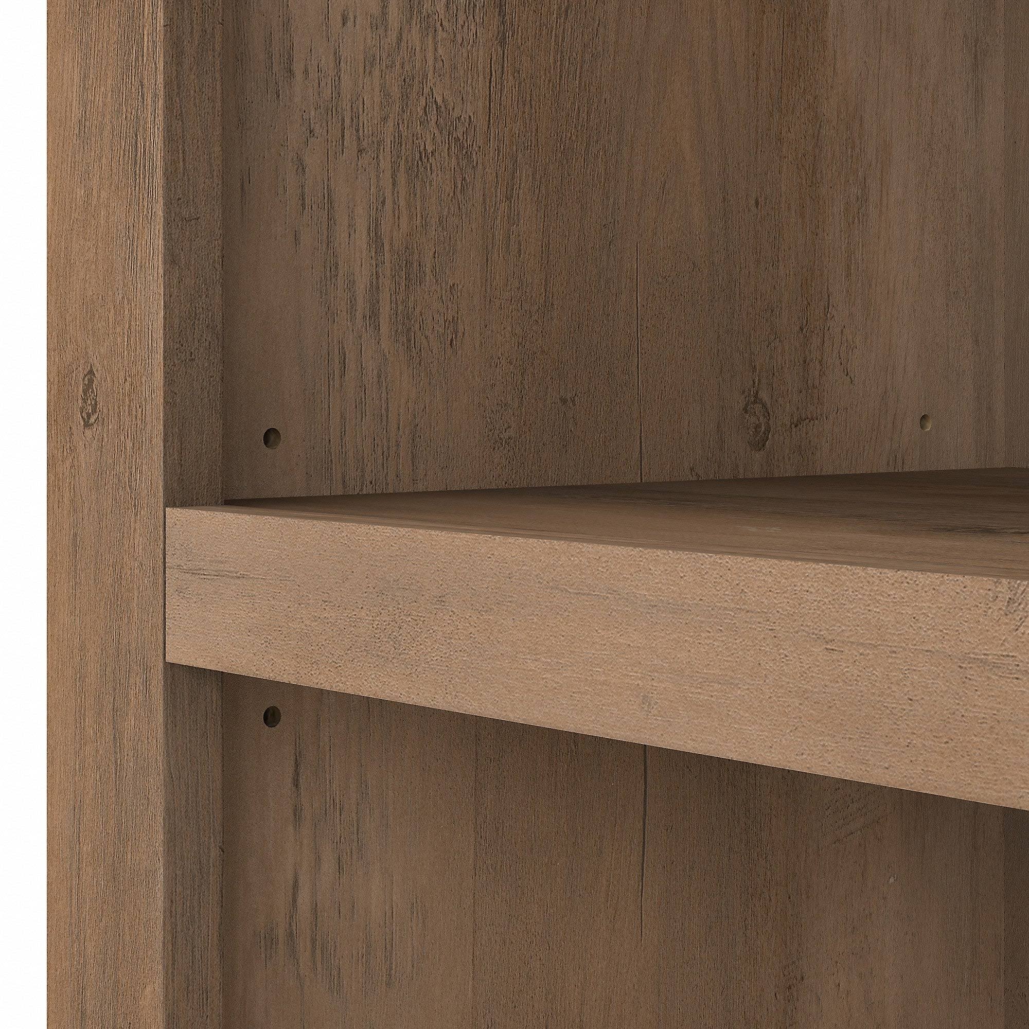 Bush Furniture Yorktown Tall 5 Shelf Bookcase, Reclaimed Pine