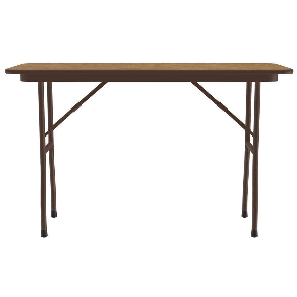 Melamine Standard Fixed Height Folding Table (18 in. x 48 in./Med Oak)