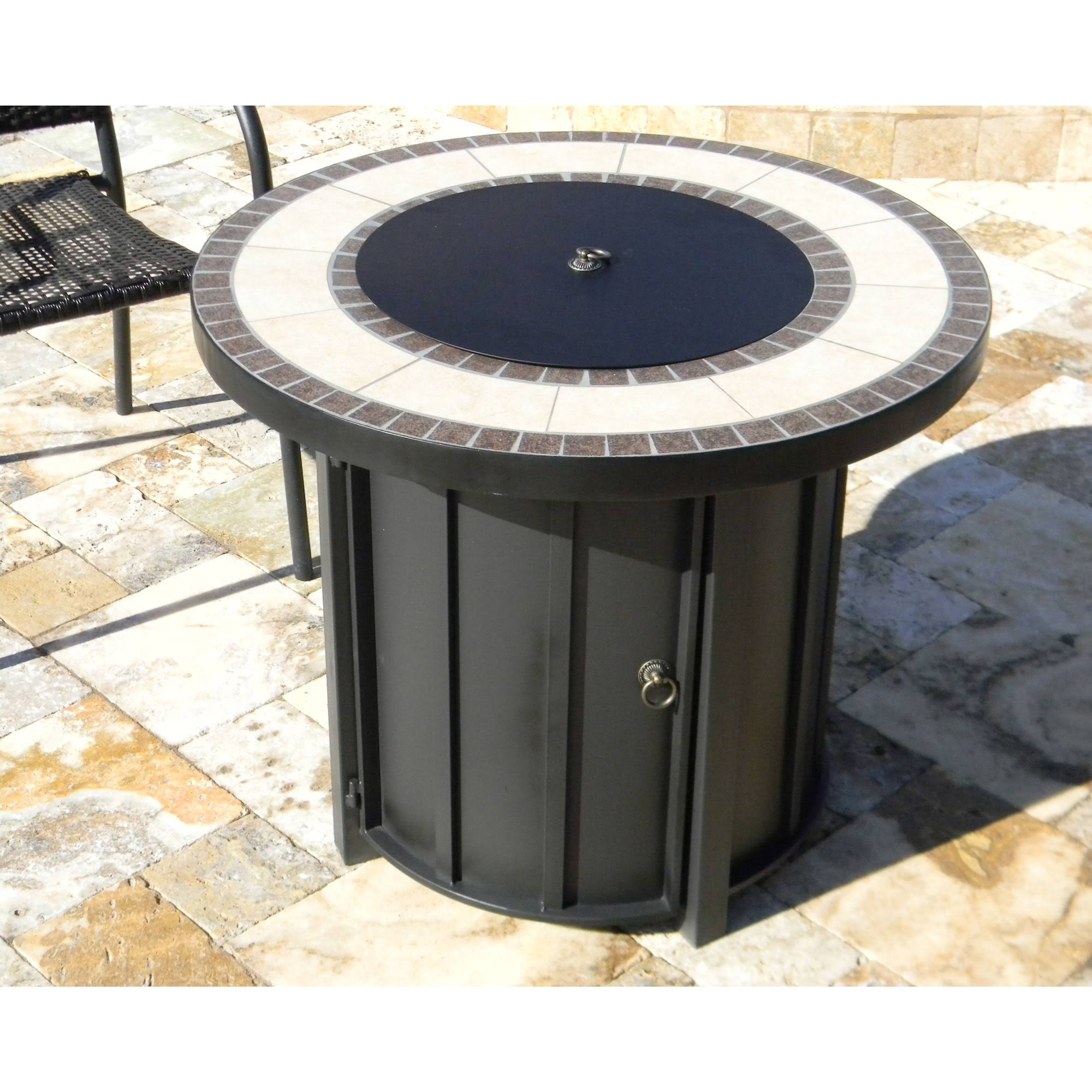 Tile Top Round Propane Fire Pit